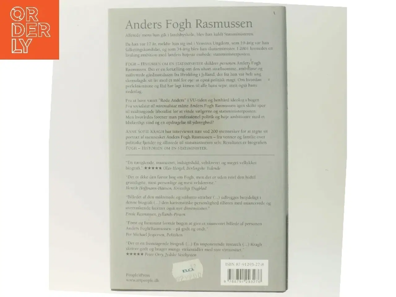 Billede 3 - Fogh - historien om en statsminister af Anne Sofie Kragh (Bog)