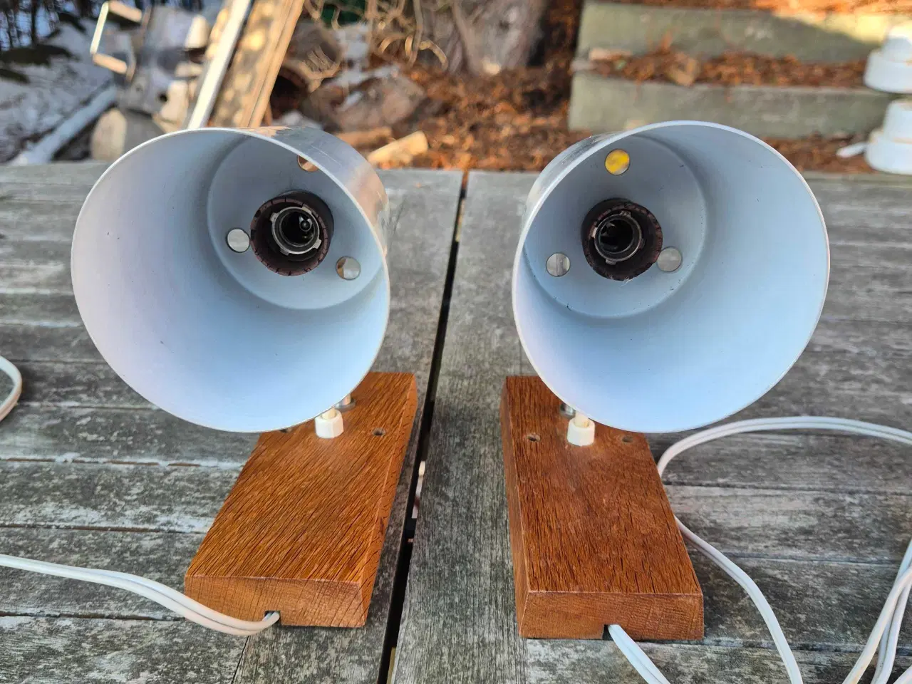 Billede 4 - Elegante væglamper I teak og alu 