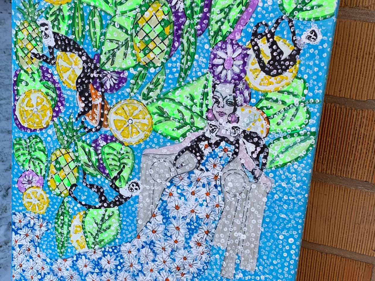Billede 1 - Akrylmaleri Frida Kahlos forunderlige verden, prik