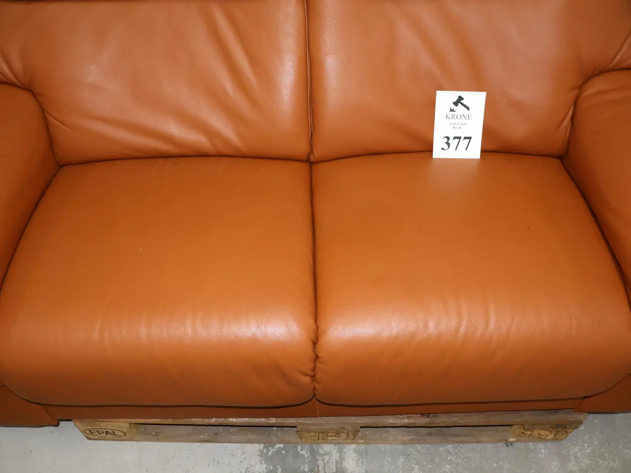 Billede 5 - Hjort Knudsen 2 pers sofa i Cognac farvet læder, f