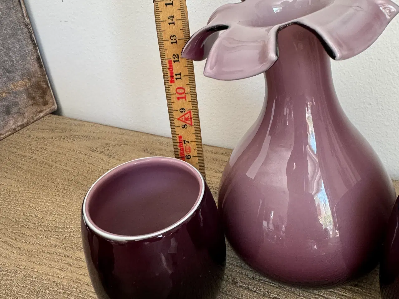 Billede 3 - Vase og 2 glas til lys.