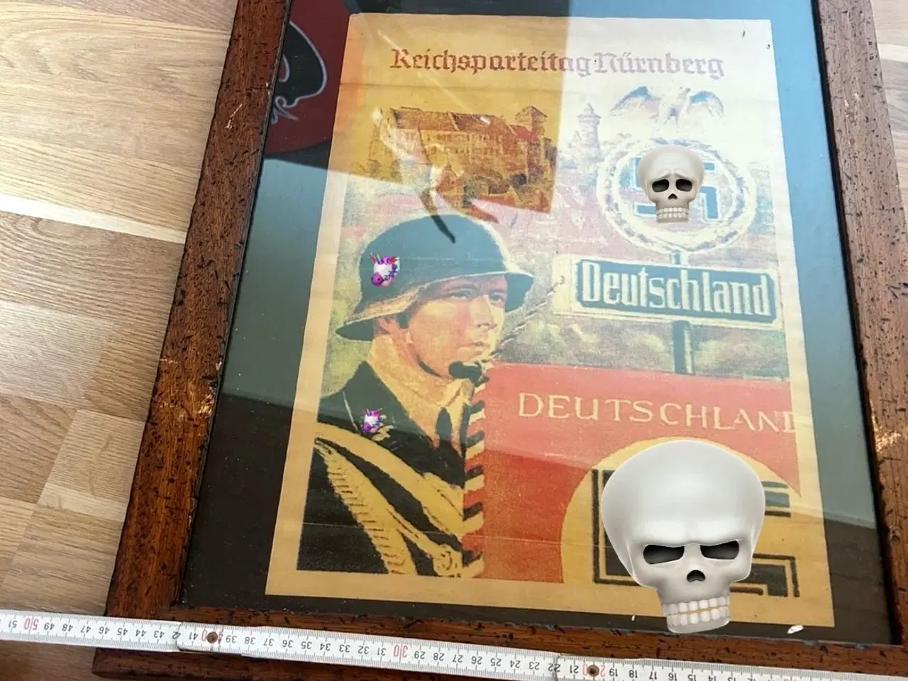 Billede 2 - Gammel antikplakat der er blevet indrammet seriøst