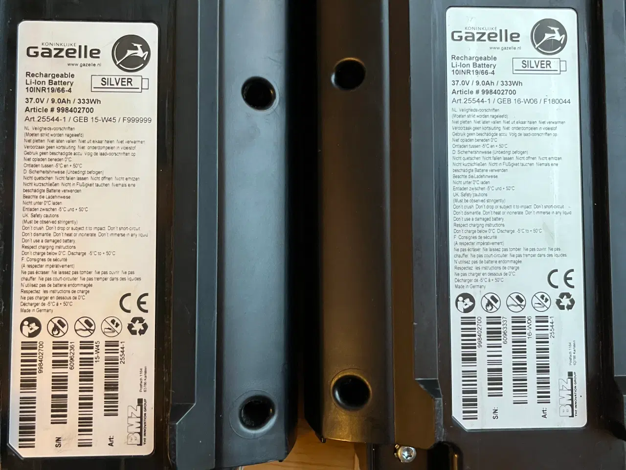 Billede 8 - batterier + oplader til Gazelle elcykel 