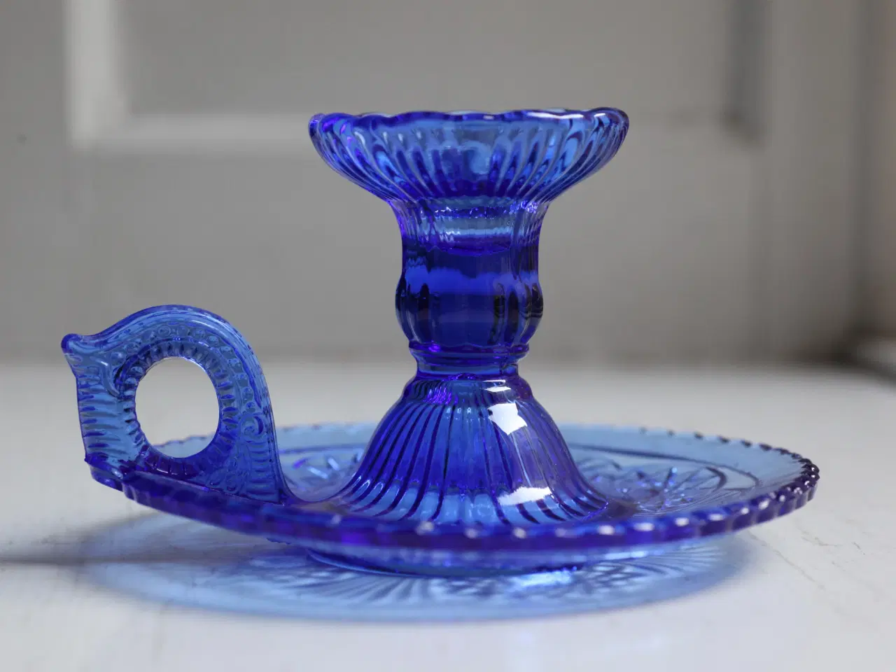 Billede 1 - Smuk kammerlysestage Fyens Glasværk