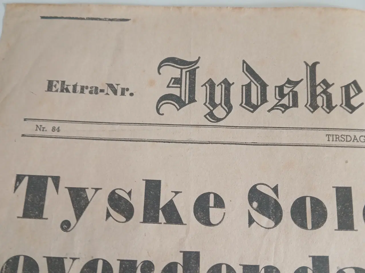 Billede 2 - Jydske Tidende 9 april 1940