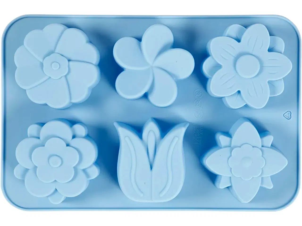 Billede 1 - Silikoneform, blomster, H: 2,6 cm, L: 6 cm, B: 7,5 cm, 75 ml, 1 stk.