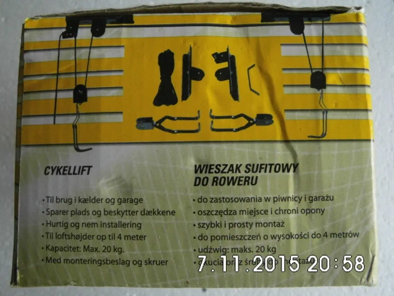 Billede 3 - Cykellift loftophæng til cykel.