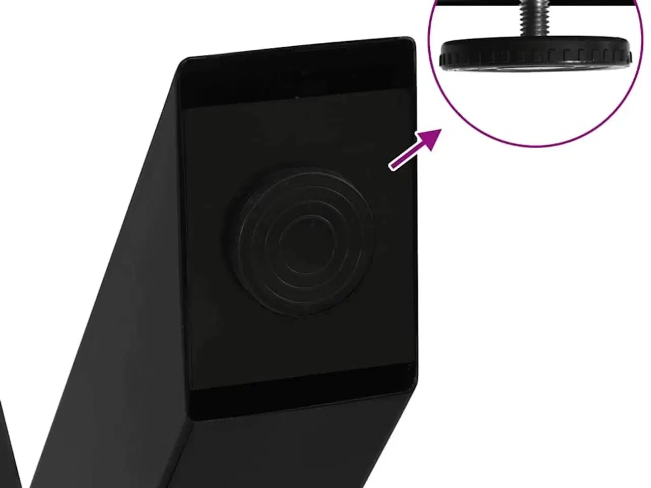 Billede 9 - Spisebordsben X-formet 2 stk. sort 70 x (72-73) cm stål