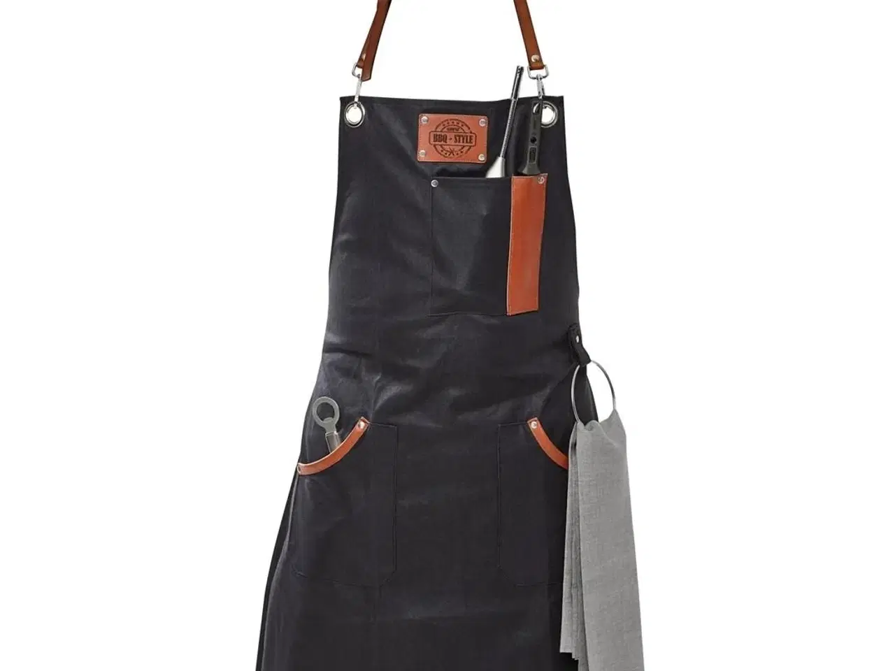 Billede 1 - Grillforklæde GEFU BBQ – vokset bomuld med læderdetaljer