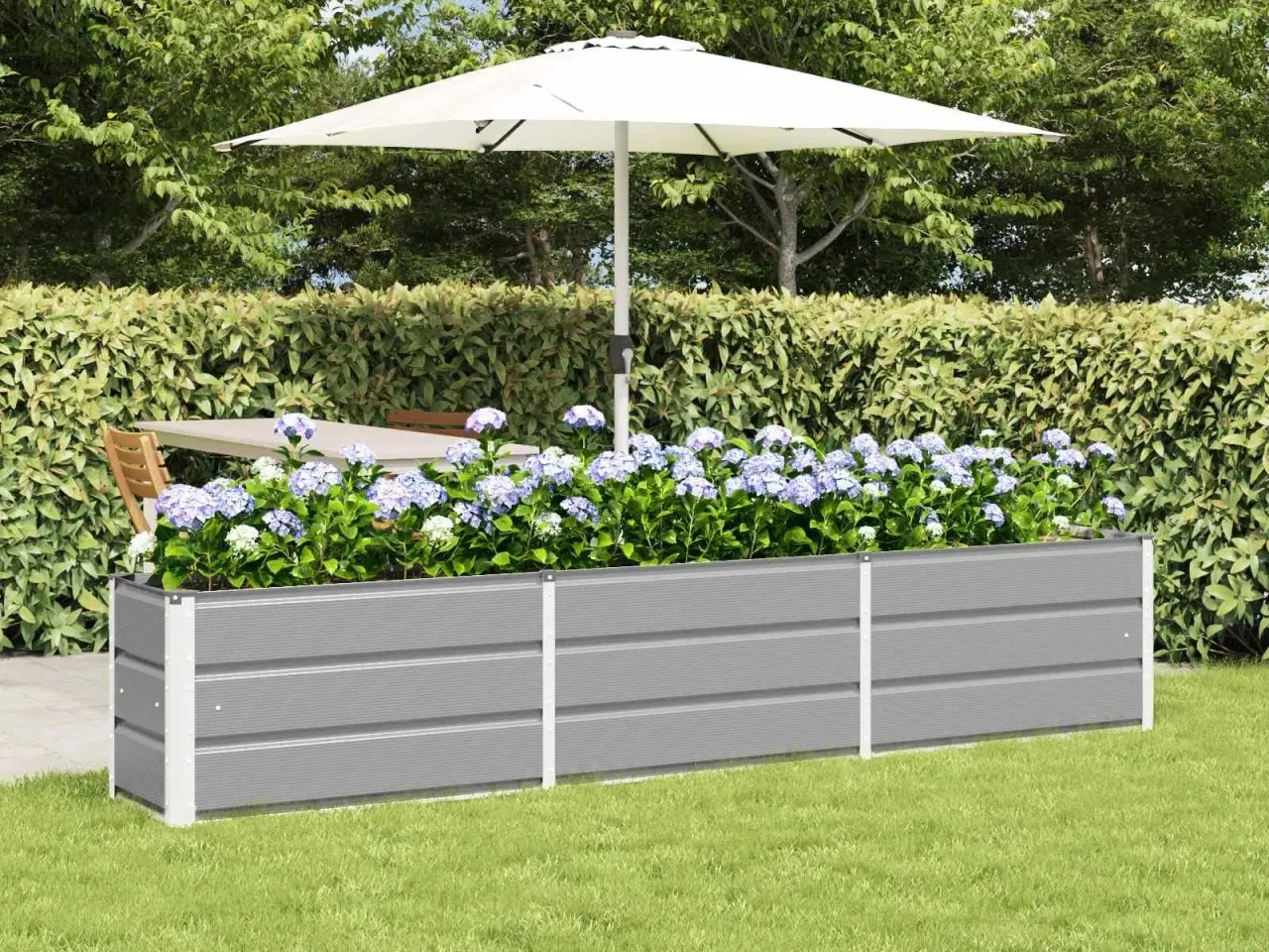 Billede 1 - Plantekasse Lysegrå 240 x 40 x 45 cm Stål