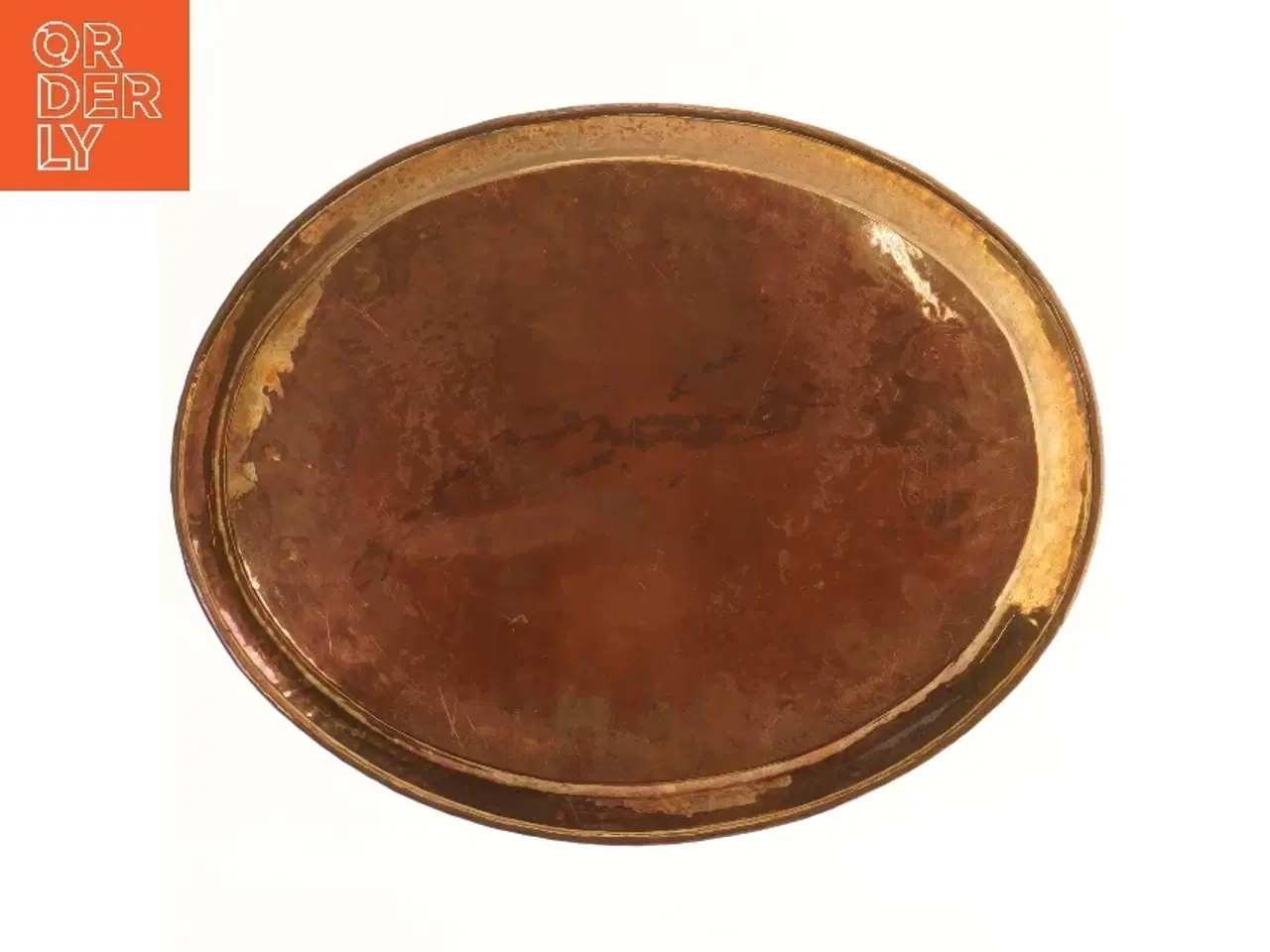 Billede 2 - Rund kobberbakke (str. 47x37 cm)