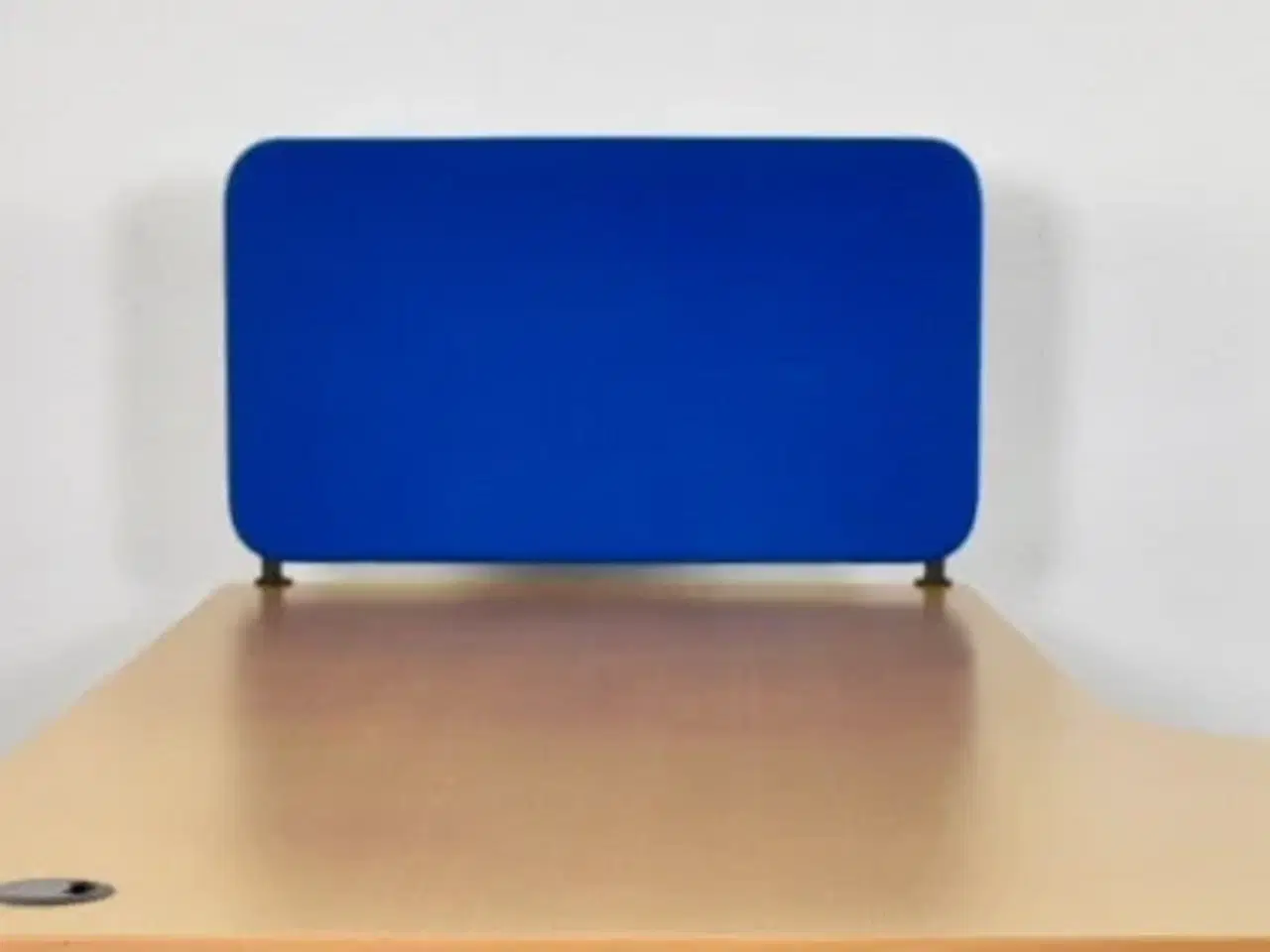 Billede 1 - Skærmvæg i blå, bordmonteret inkl. beslag - til bordende, 80cm