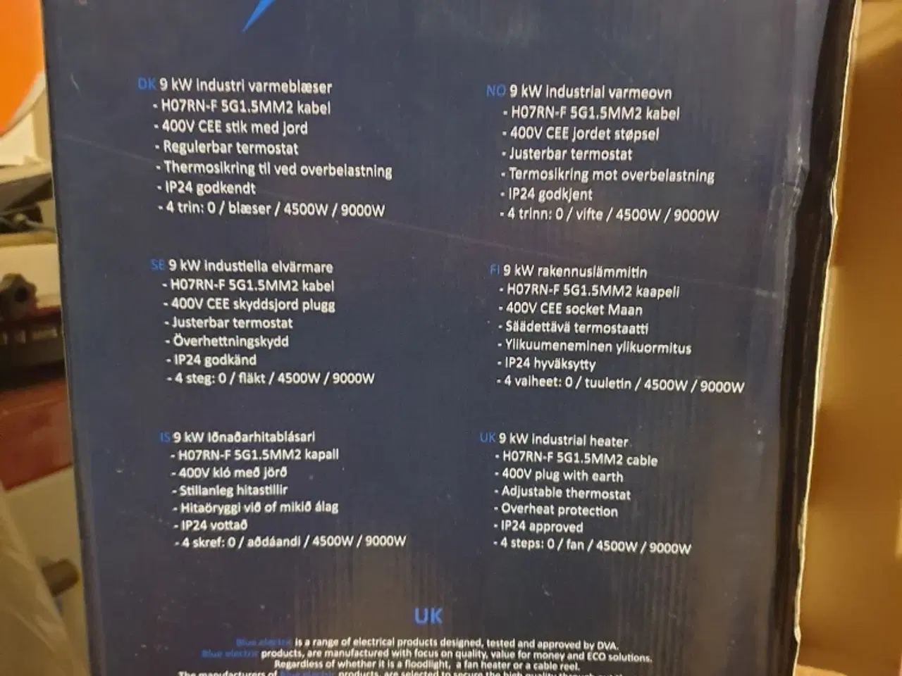 Billede 1 - Varmeblæser 9 kW