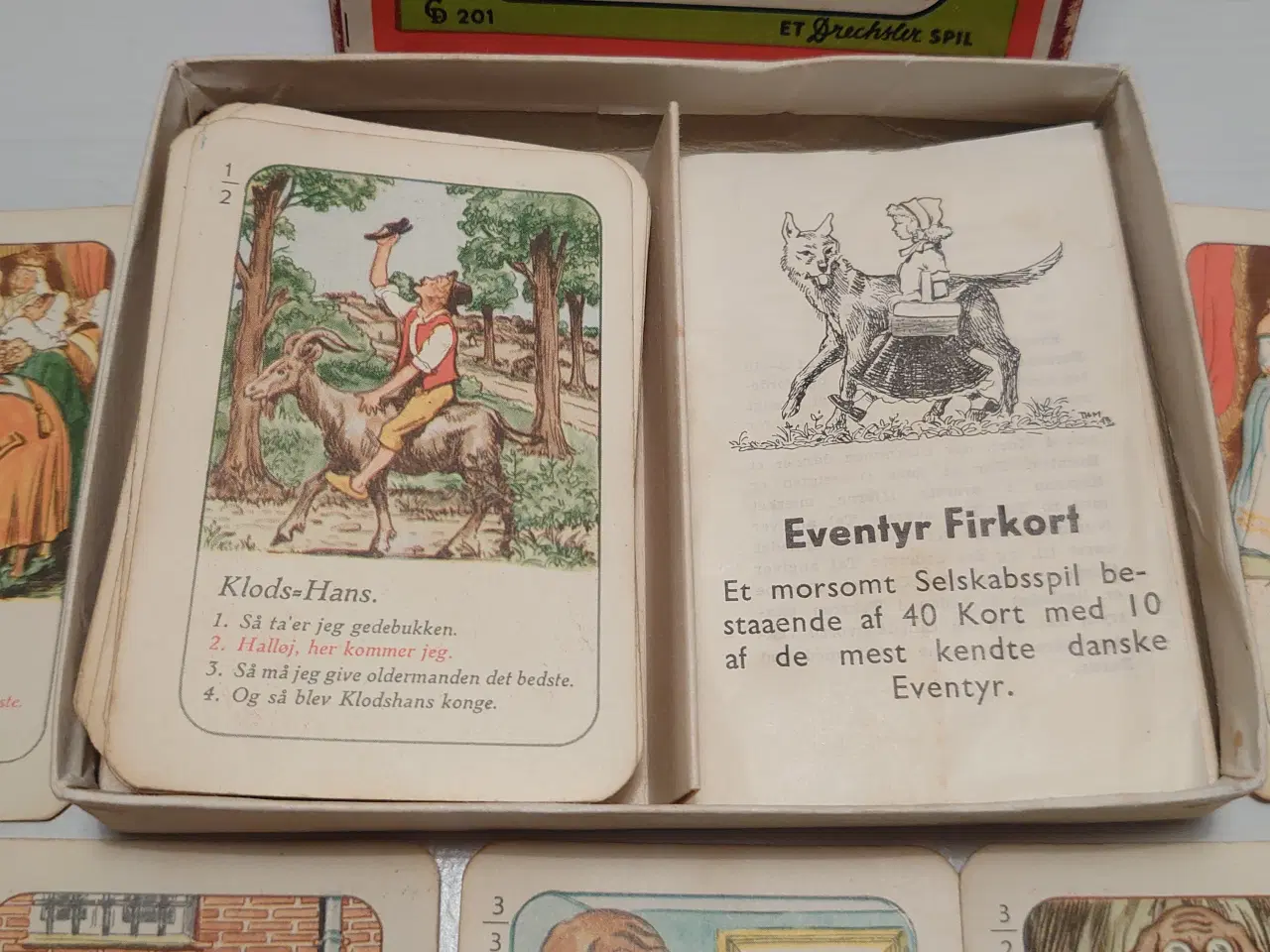 Billede 3 - Eventyr Firkort. Drechsler spil CD 201. Før 1948. 