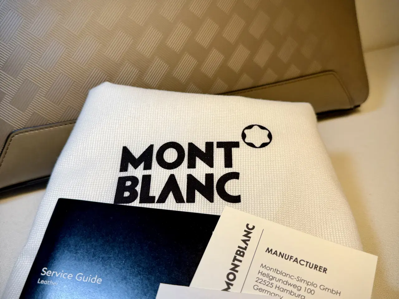 Billede 1 - 💼 Montblanc slank dokumenttaske i læder - ubrugt