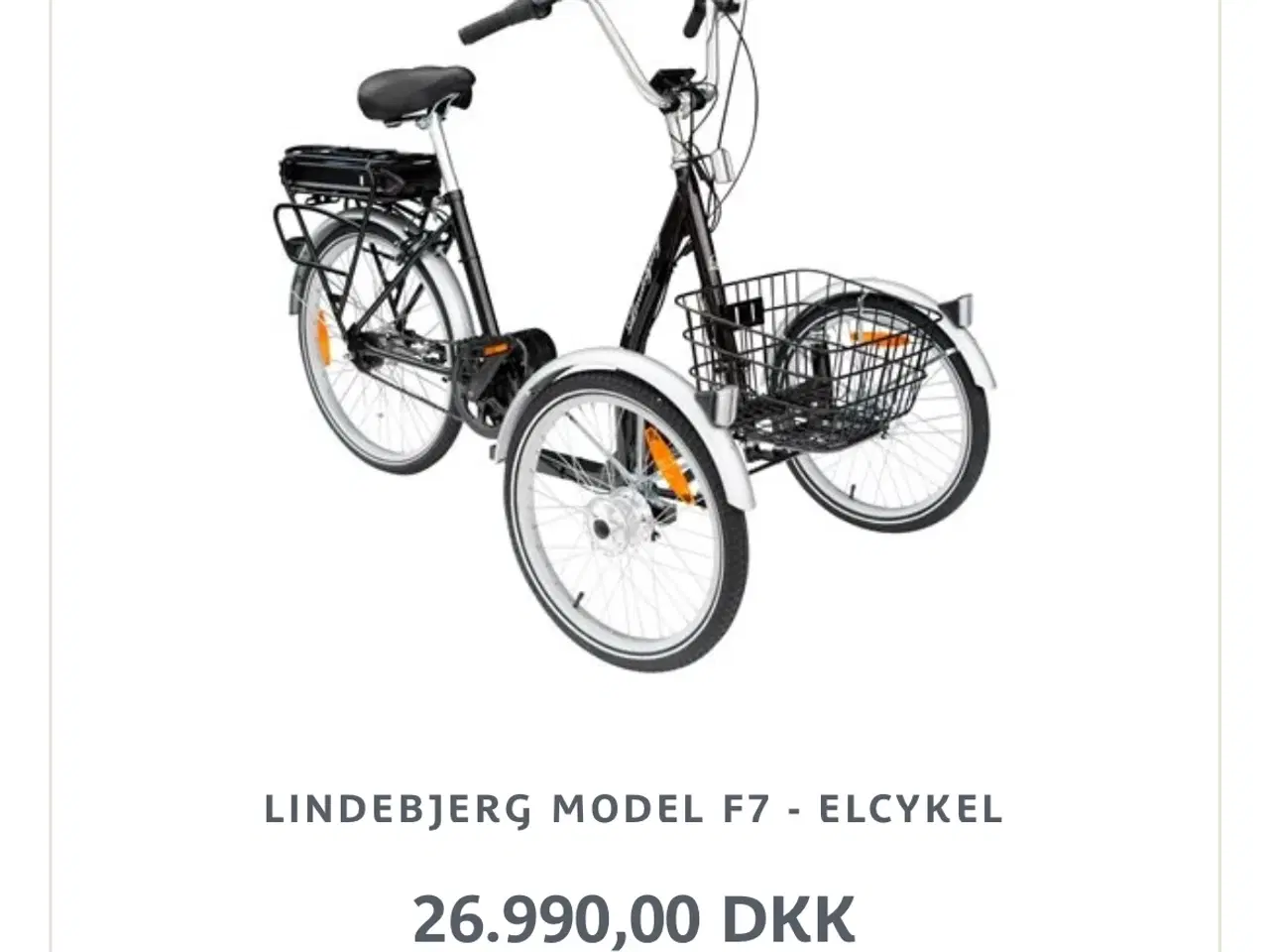 Billede 2 - EL Cykel Lindebjerg F7 brugt , 3 hjul fra 2024