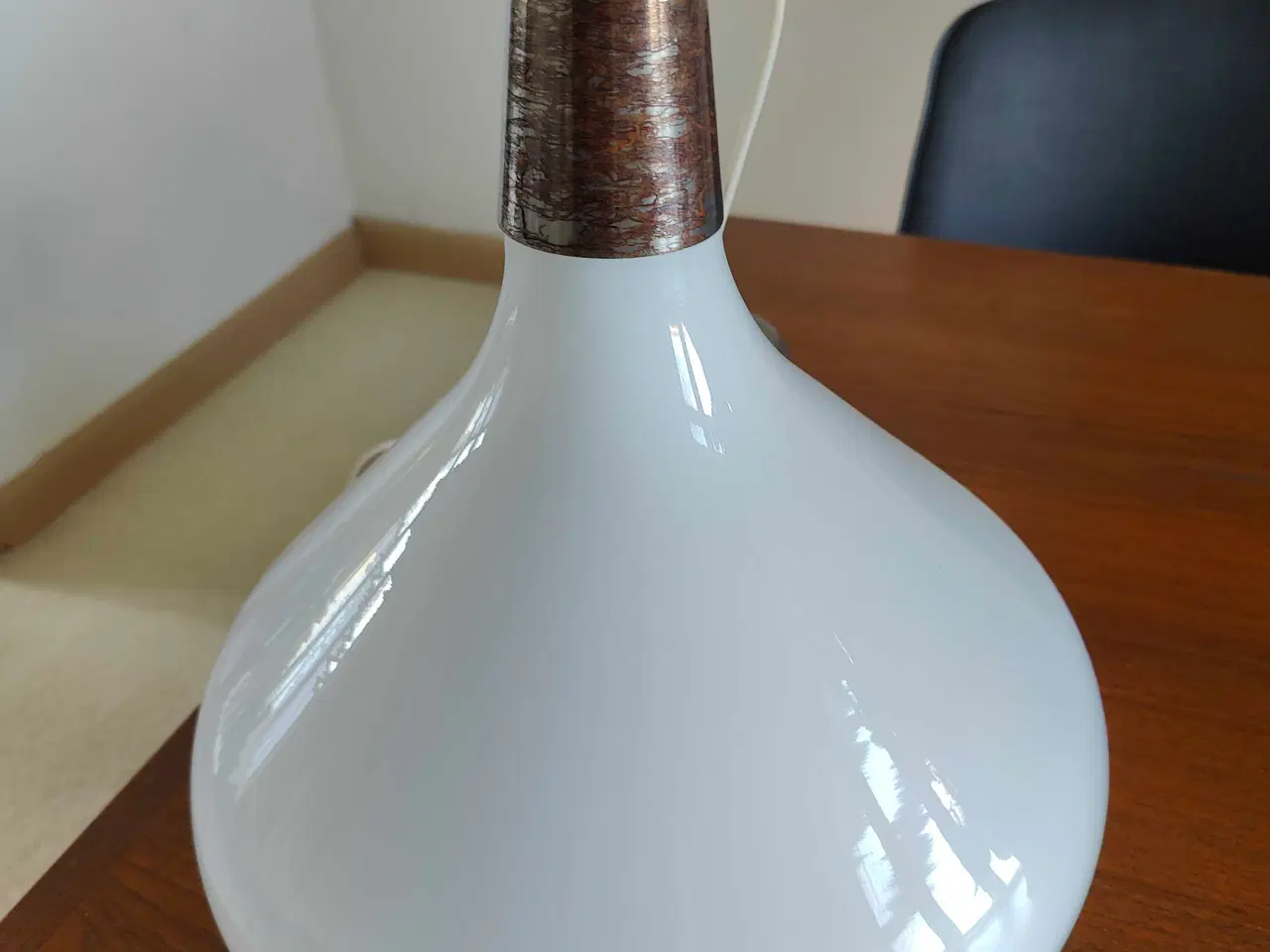 Billede 2 - Hvid glas loftslampe pendel 