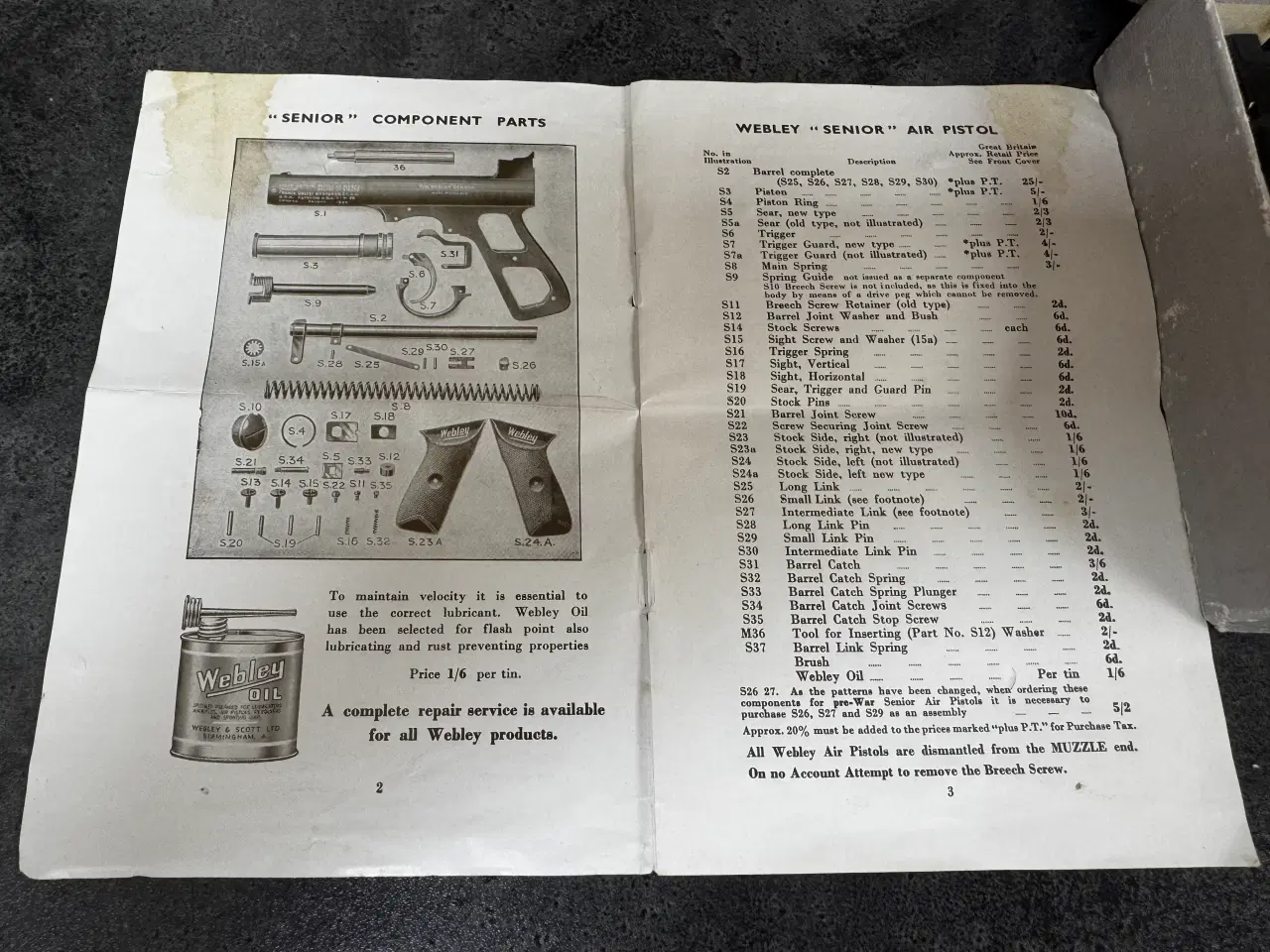 Billede 5 - Webley and Scott mark 1 luftpistol