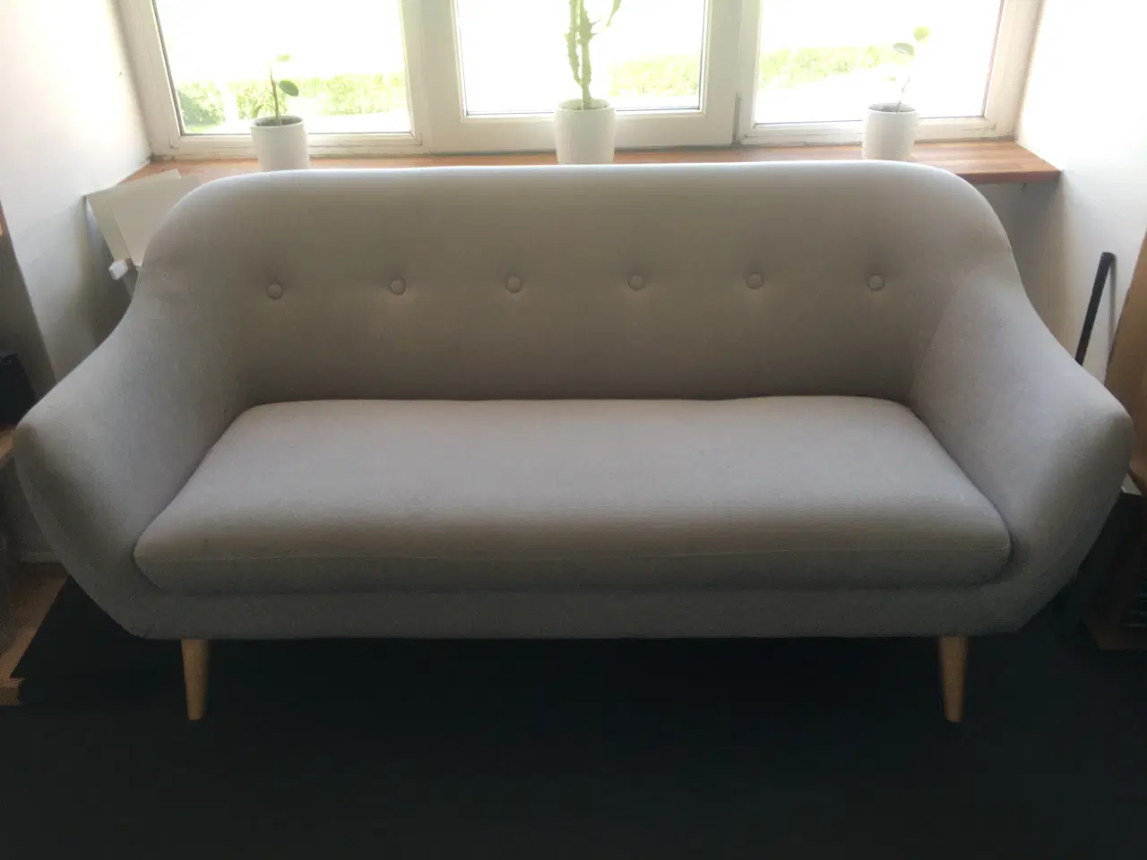 Billede 1 - Sofa i lysegrå stof