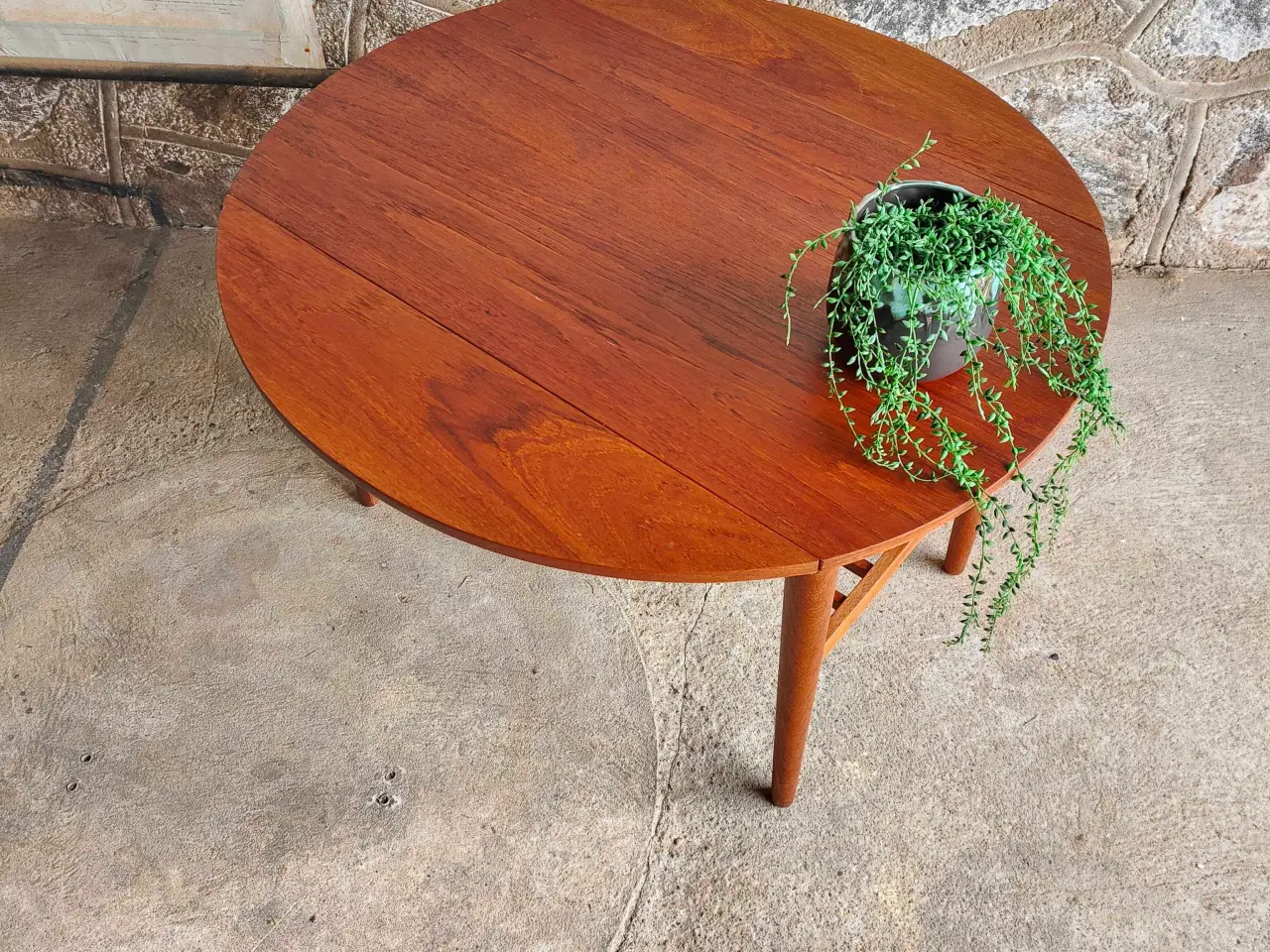 Billede 2 - Fint lille teaktræs sofabord med udtræk
