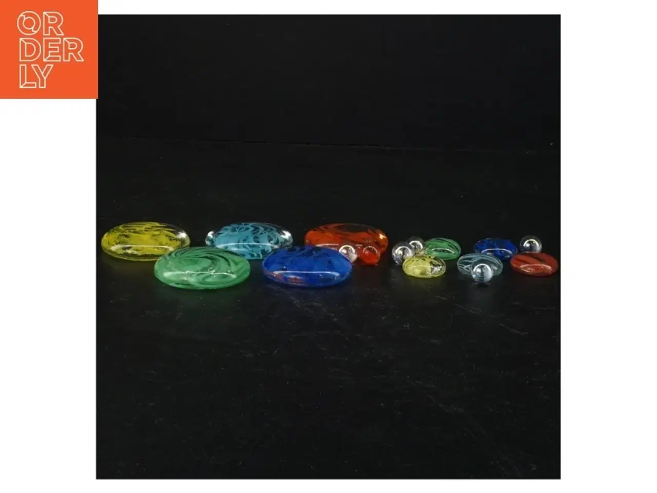 Billede 2 - Dekorative glassten (str. O en cm ø 2,5 cm o 5 cm)