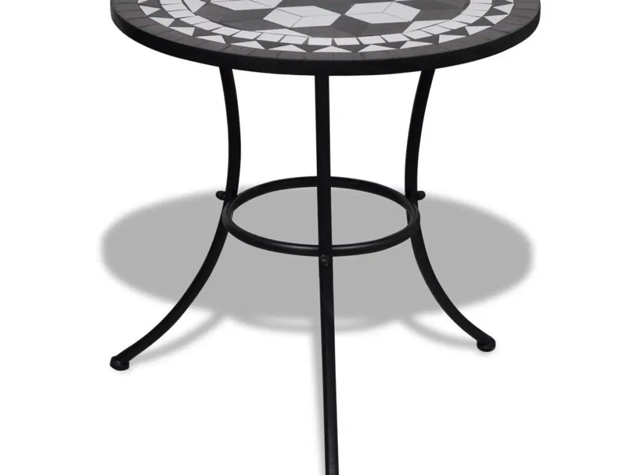 Billede 1 - Bistrobord 60 cm mosaik sort og hvid
