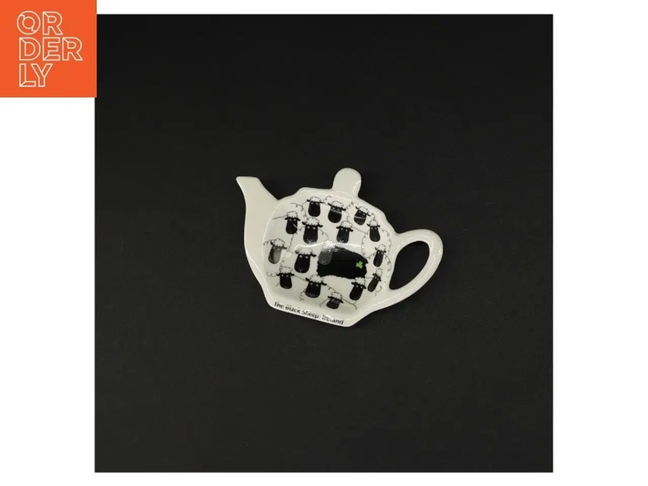 Billede 1 - Tebrevs fad i porcelæn (str. 12 x 9 cm)