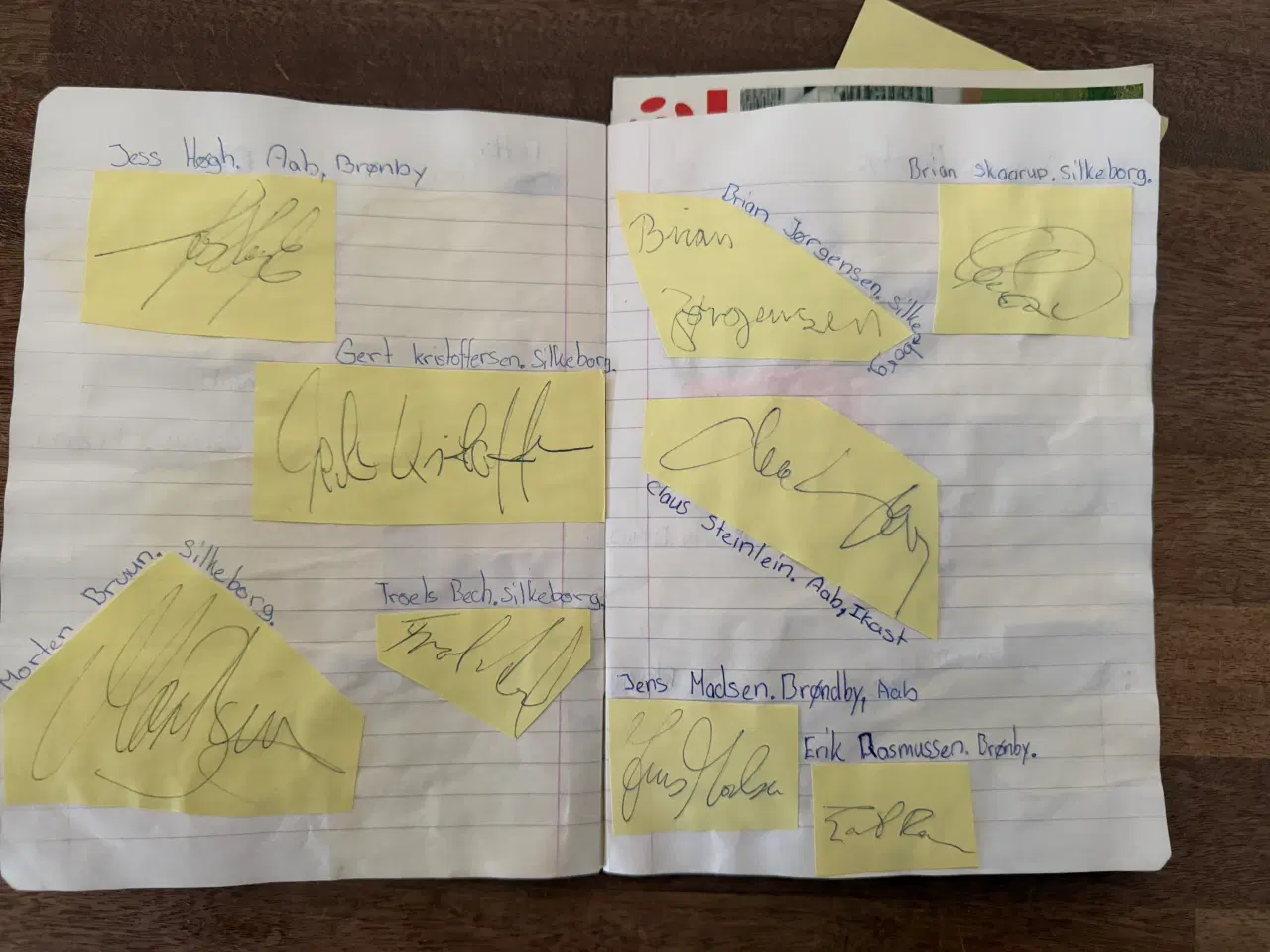 Billede 4 - Autograf hæfte med fodbold