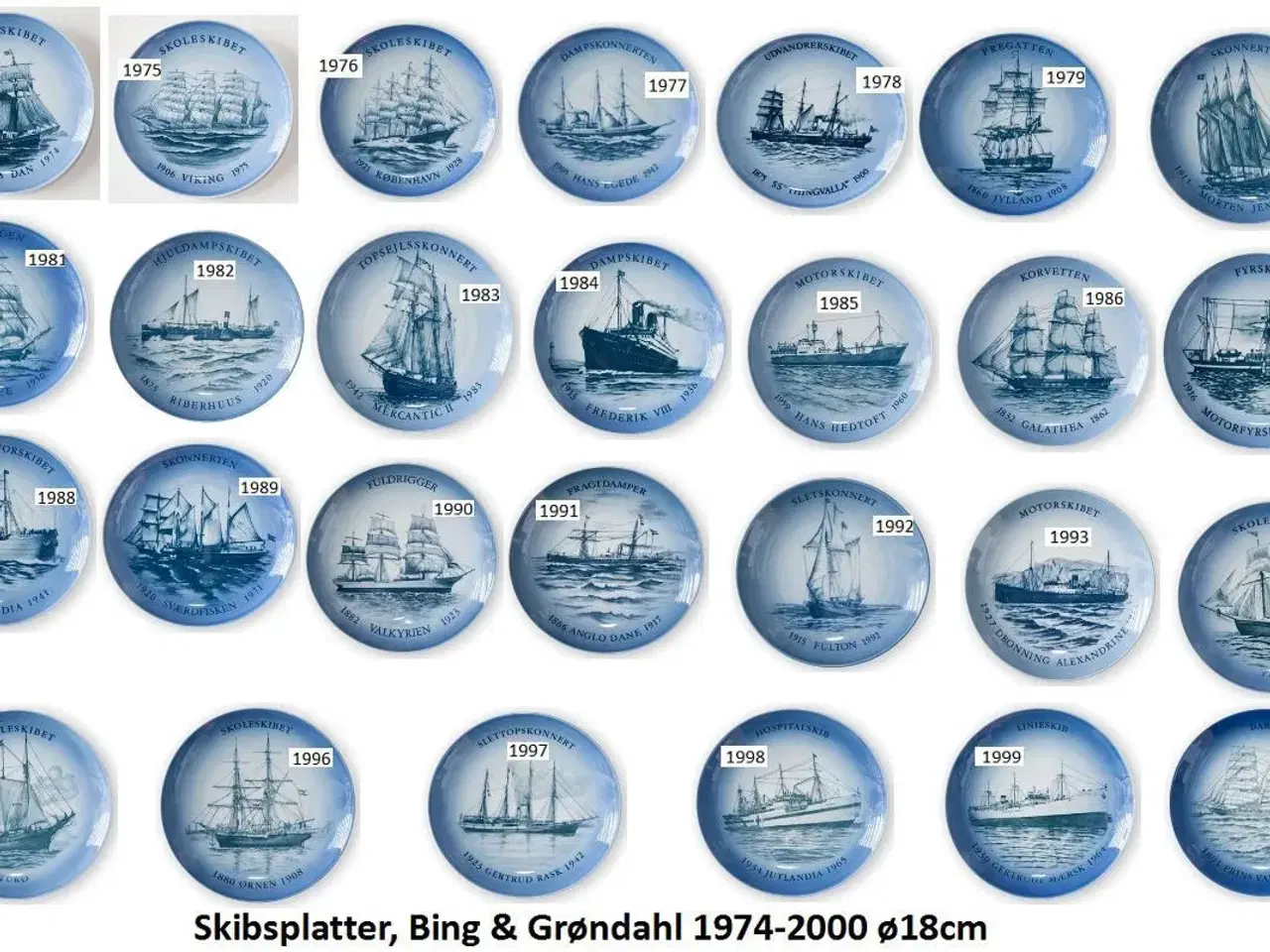 Billede 1 - Skibsplatter, Marineplatter, Bing & Grøndahl