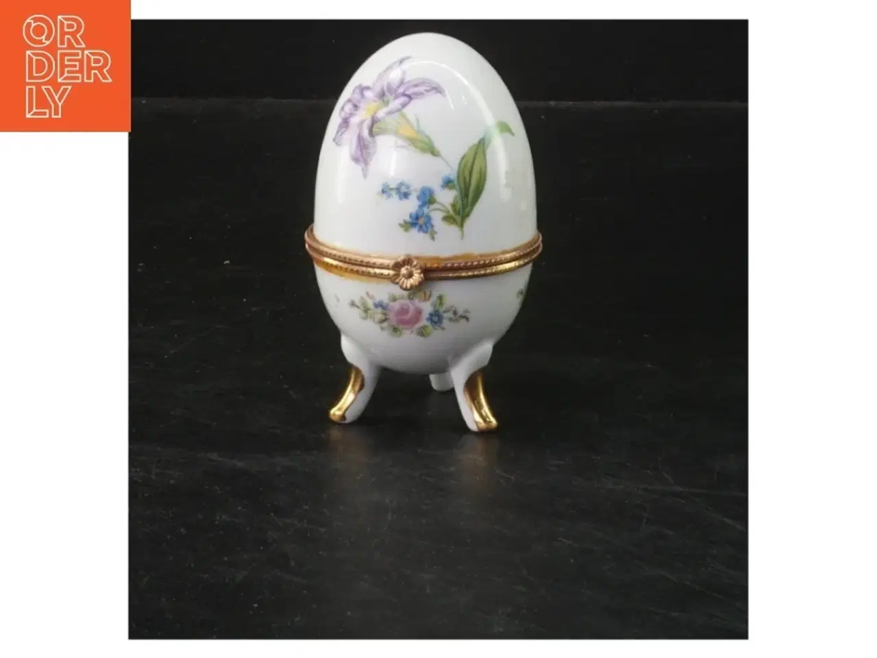 Billede 2 - Porcelænsæg med blomstermotiv (str. 10x7 cm)