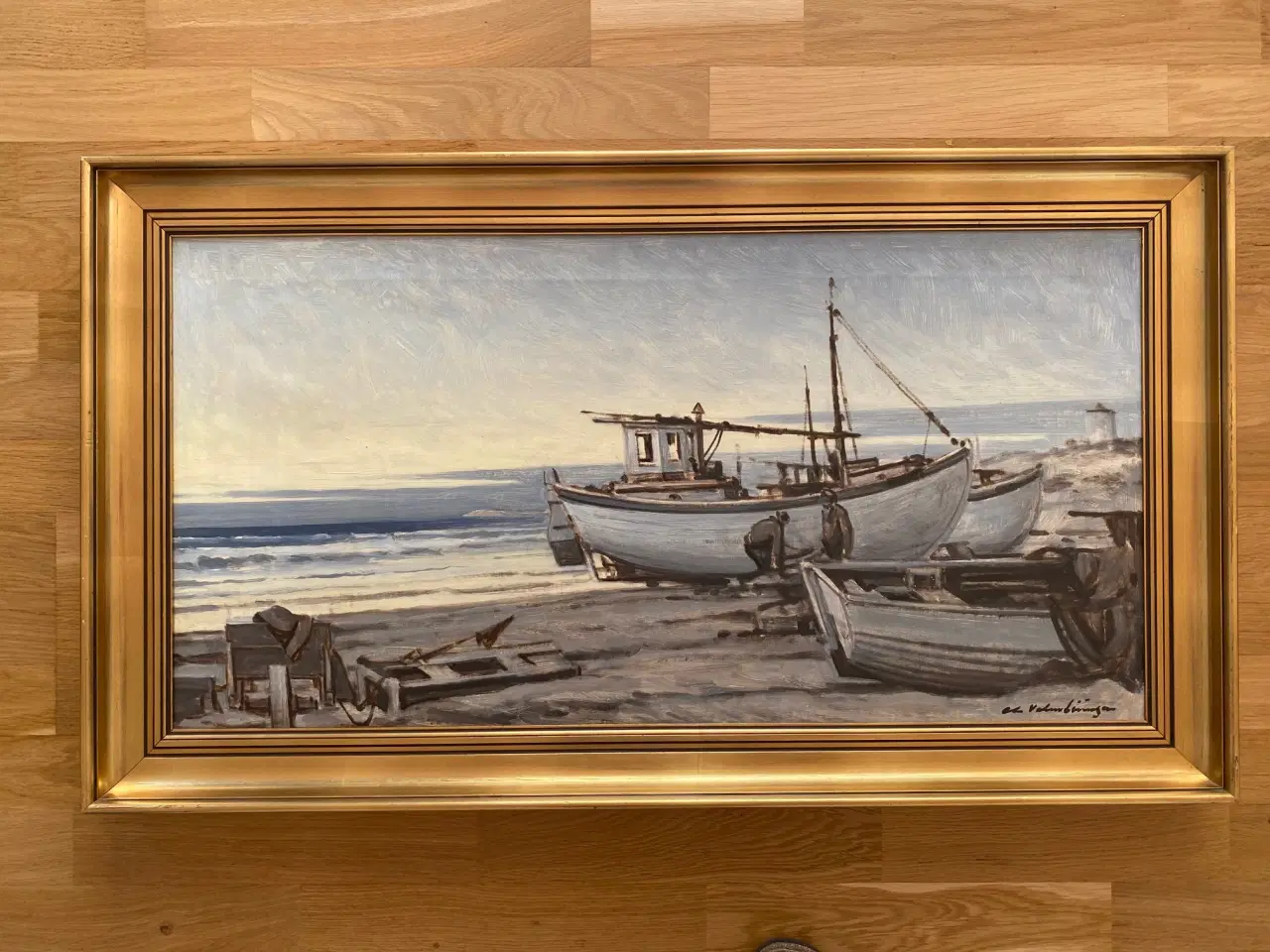 Billede 1 - Oliemaleri Chr. Valentinusen, Løkken