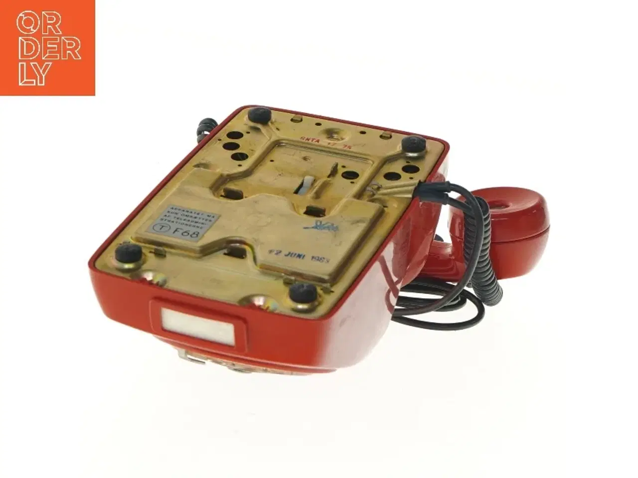 Billede 5 - Rød drejeskive telefon (str. 21x14 cm)