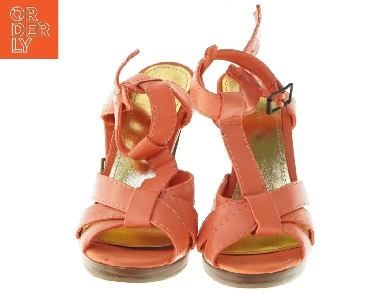 Billede 4 - Orange sandaler med stilet hæl fra H&M (str. 38 )