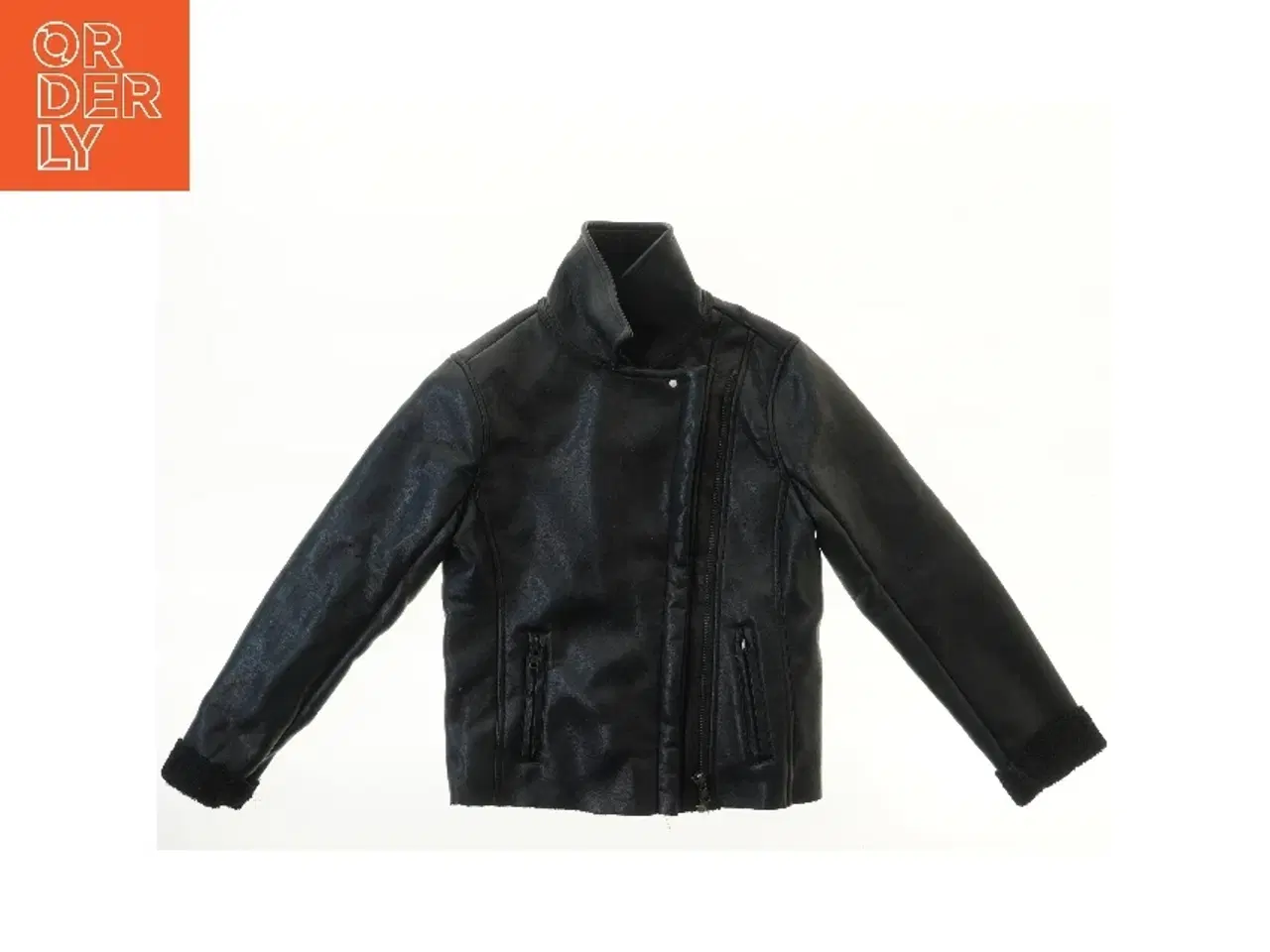 Billede 1 - Sort jakke med skinnende overflade fra Neo Noir (str.  bryst: 35 længde:56 cm)