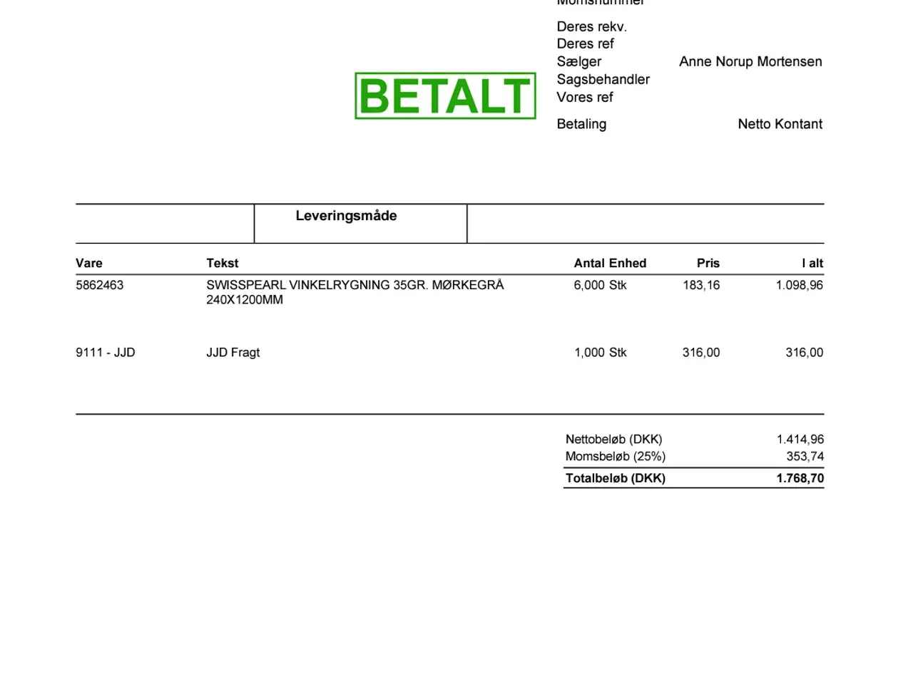 Billede 1 - Rygningsplader 35 grader.