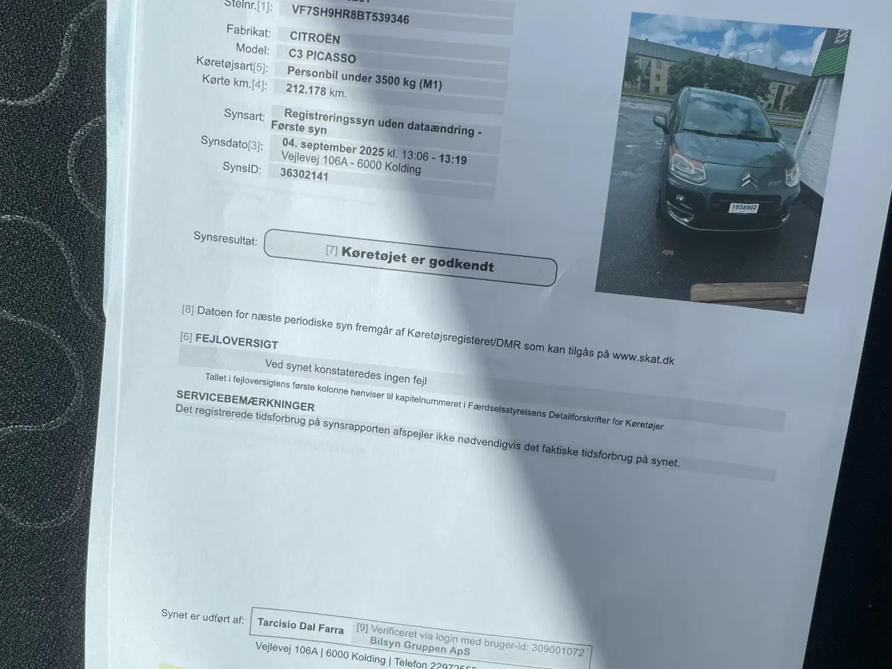 Billede 1 - Flot nysynet c3 picasso