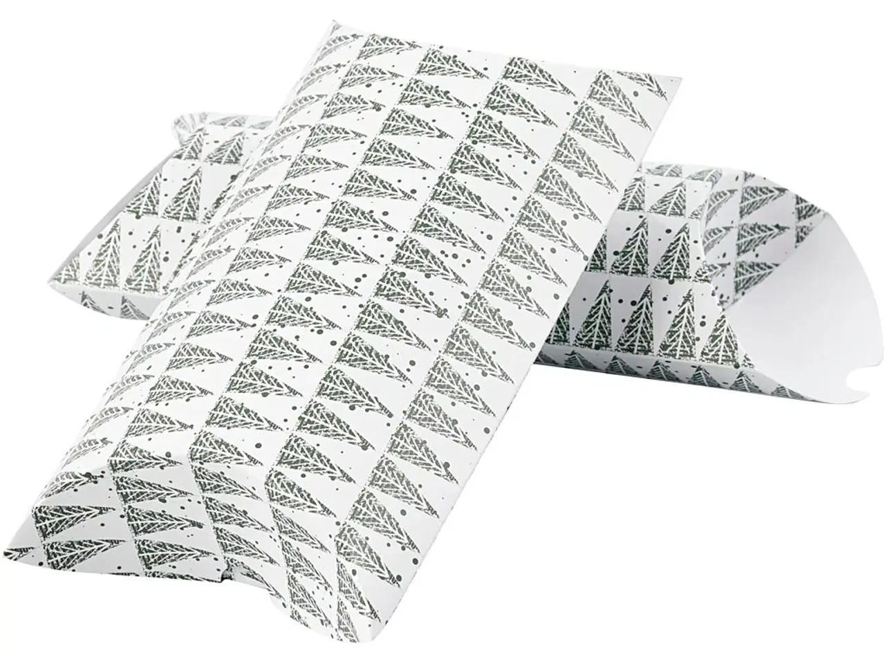 Billede 1 - Gaveæske, grantræ, str. 18x15x6 cm, 300 g, grøn, 3stk./ 1 pk.