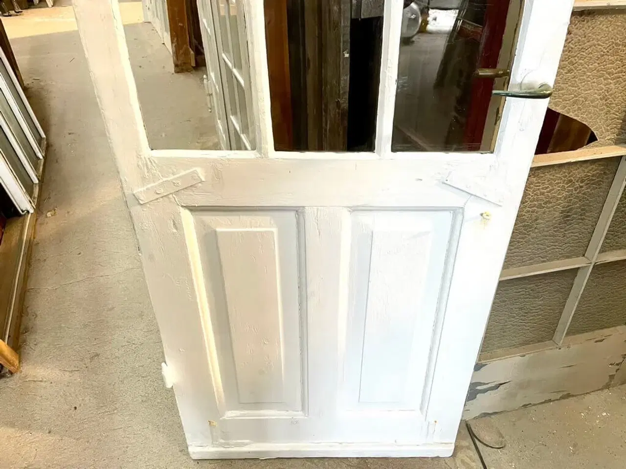 Billede 4 - Udvendig enkeltdør m. smukt, gammelt glas