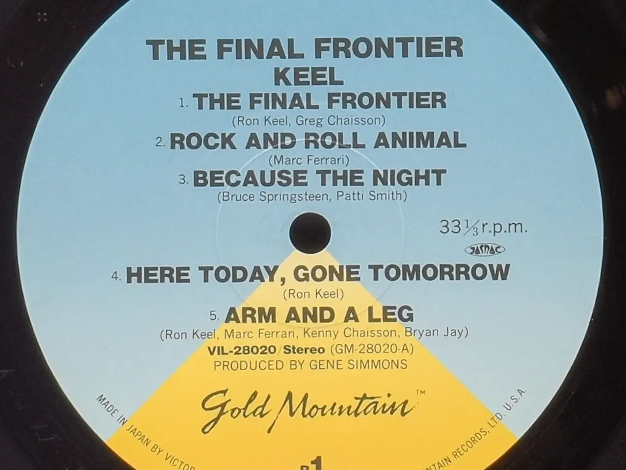 Billede 6 - Keel - The Final Frontier - JAPAN 1986 - EX/EX