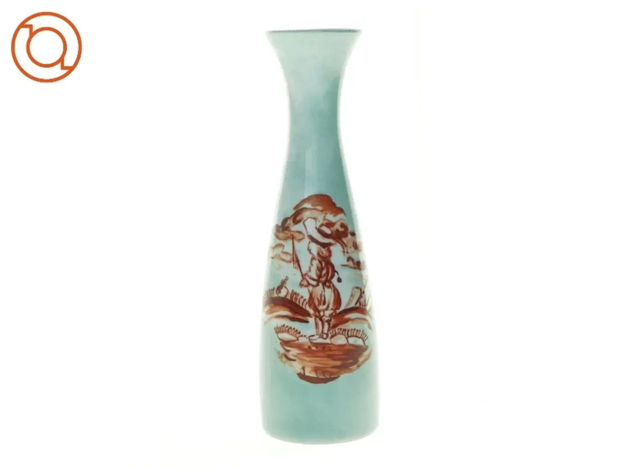 Billede 1 - Håndmalet Porcelænsvase (str. 25 cm)