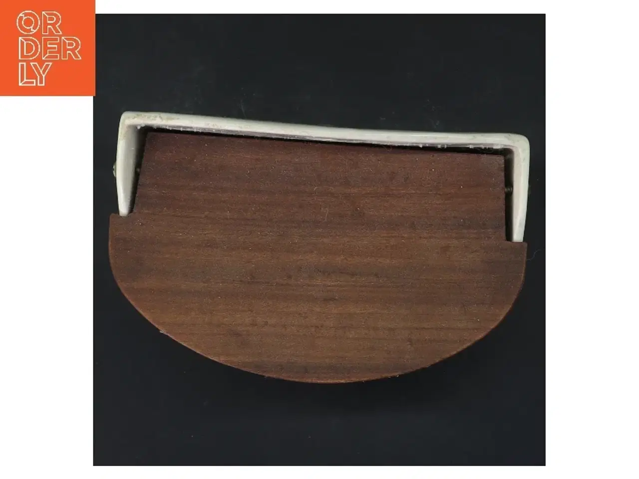 Billede 4 - Keramik væghængt krukke med trælåg (str. 14,5x15 cm)