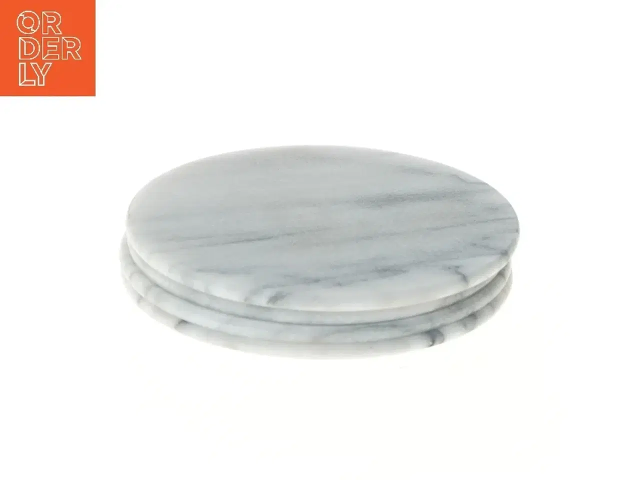 Billede 1 - 4 stk runde marmor bordskånere Ø15,5 cm (str. 4 stk Ø 15,5 cm)