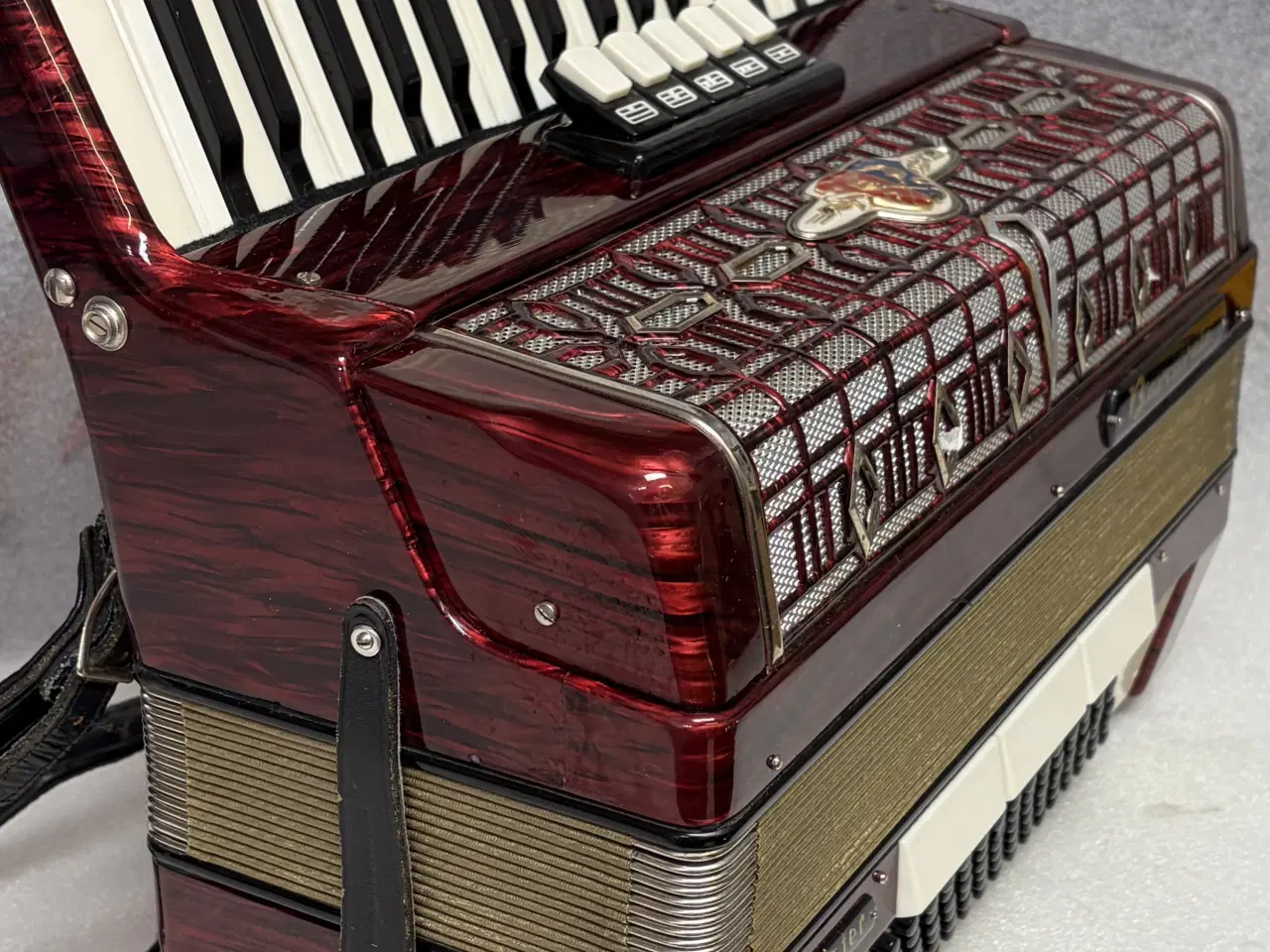 Billede 10 - 🎵 Barcarole flot rød højglans tangent-harmonika
