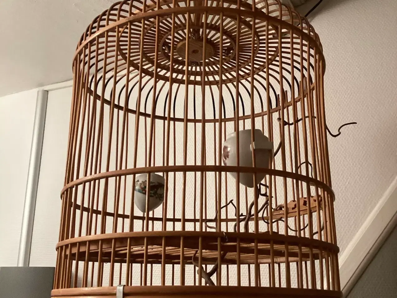 Billede 1 - Vintage bambus fuglebur