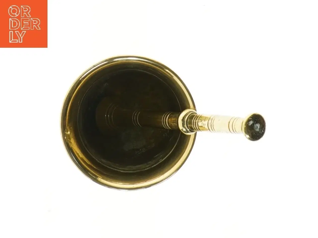 Billede 2 - Morter og støder i messing (str. Ø 11 cm længde 12,5 cm)