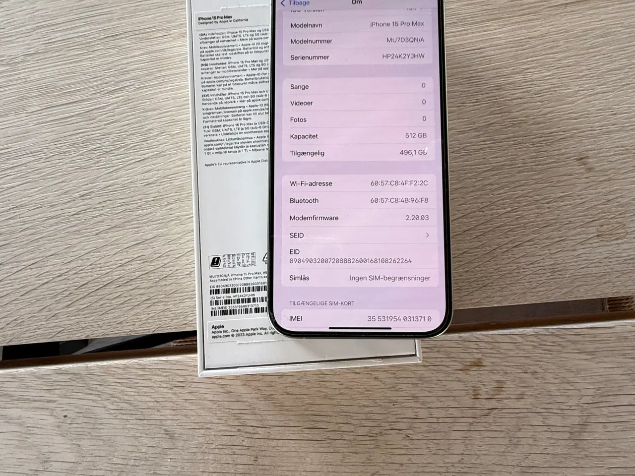 Billede 7 - Iphone 15 Pro MAX 512gb White Titanium.