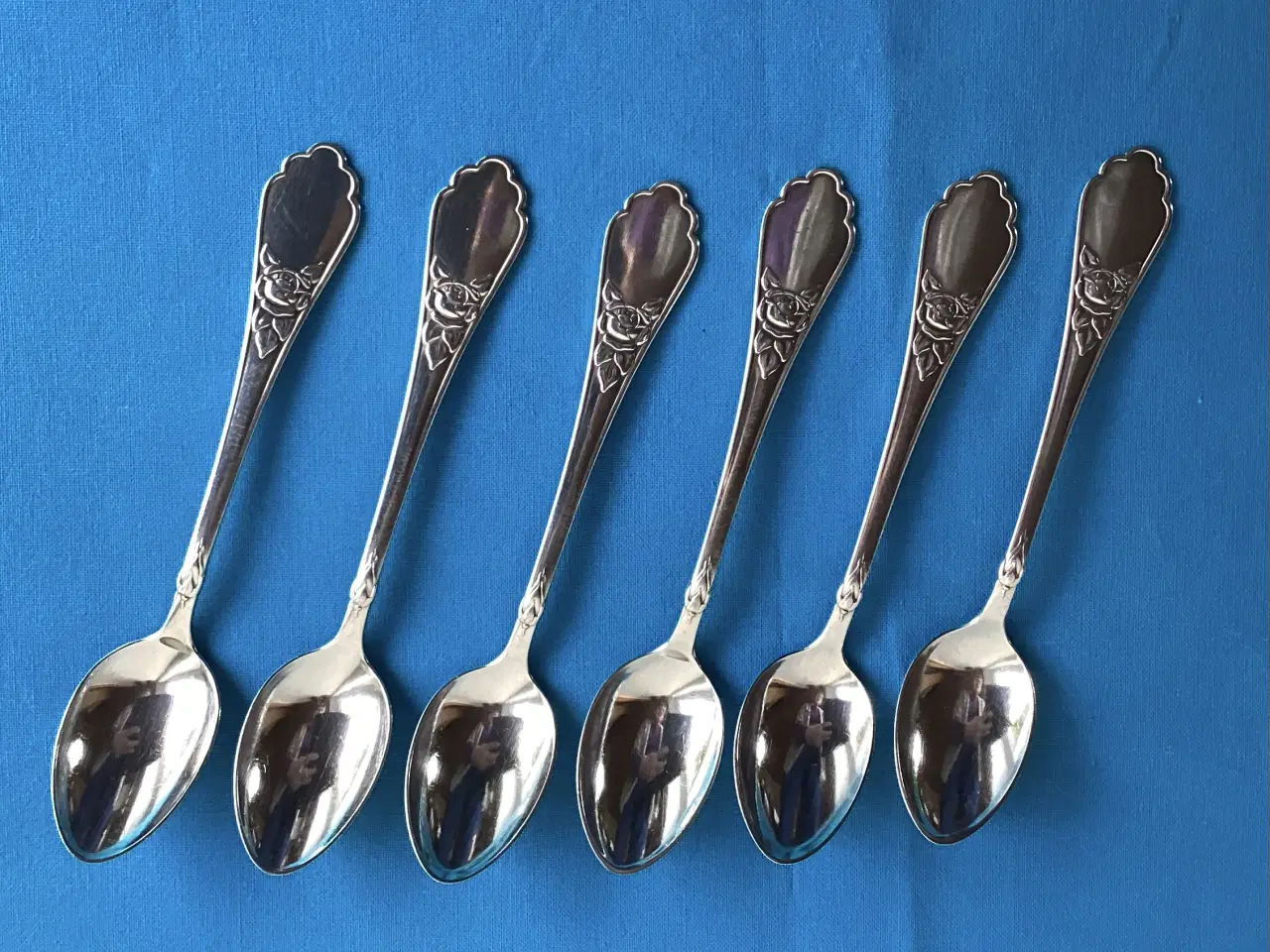 Billede 2 - 6 “Rose” Sølvplet teskeer, pris pr. stk.