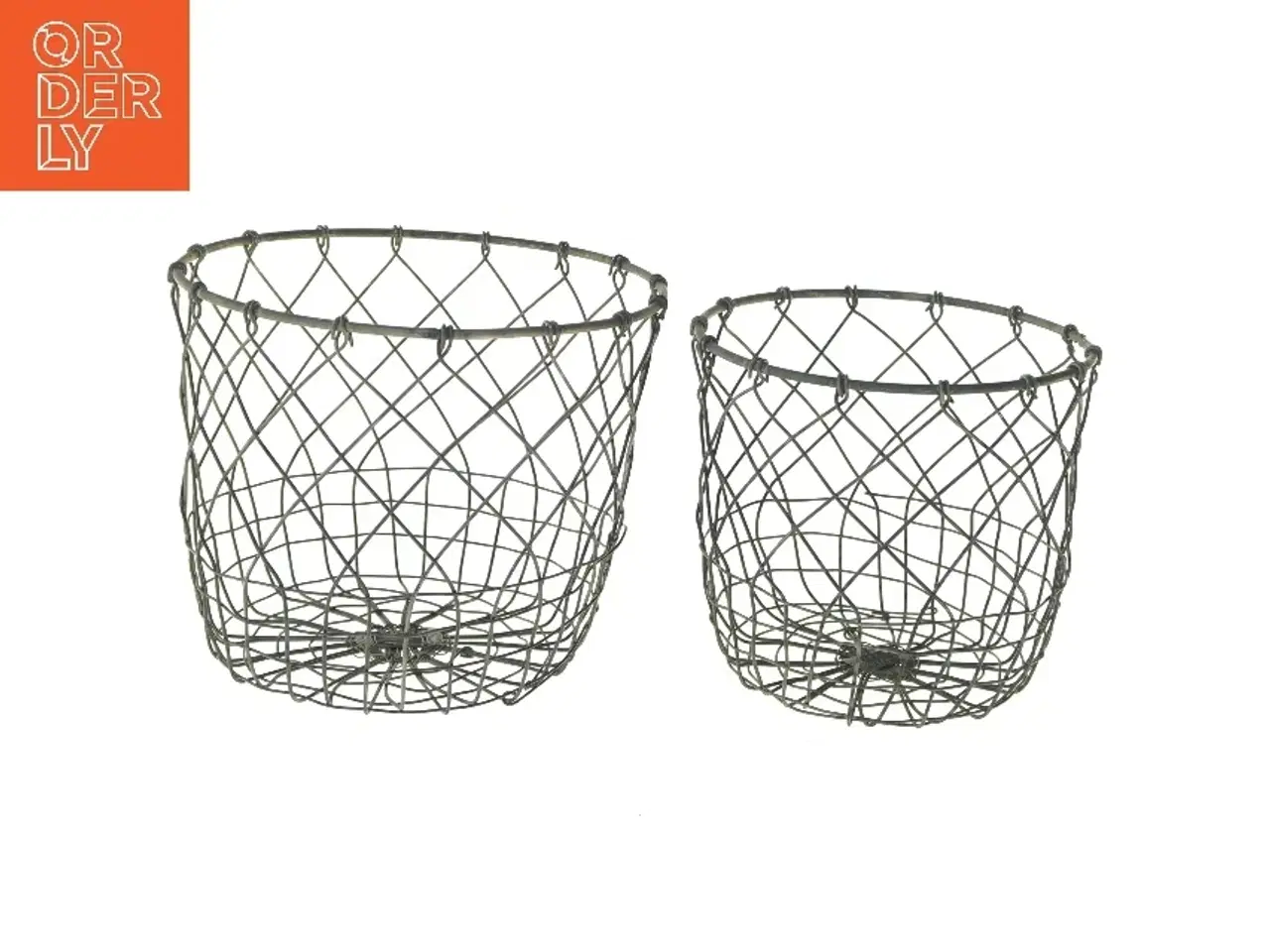 Billede 1 - Trådkurve sæt af 2 (str. Ø 19 og 16 cm)