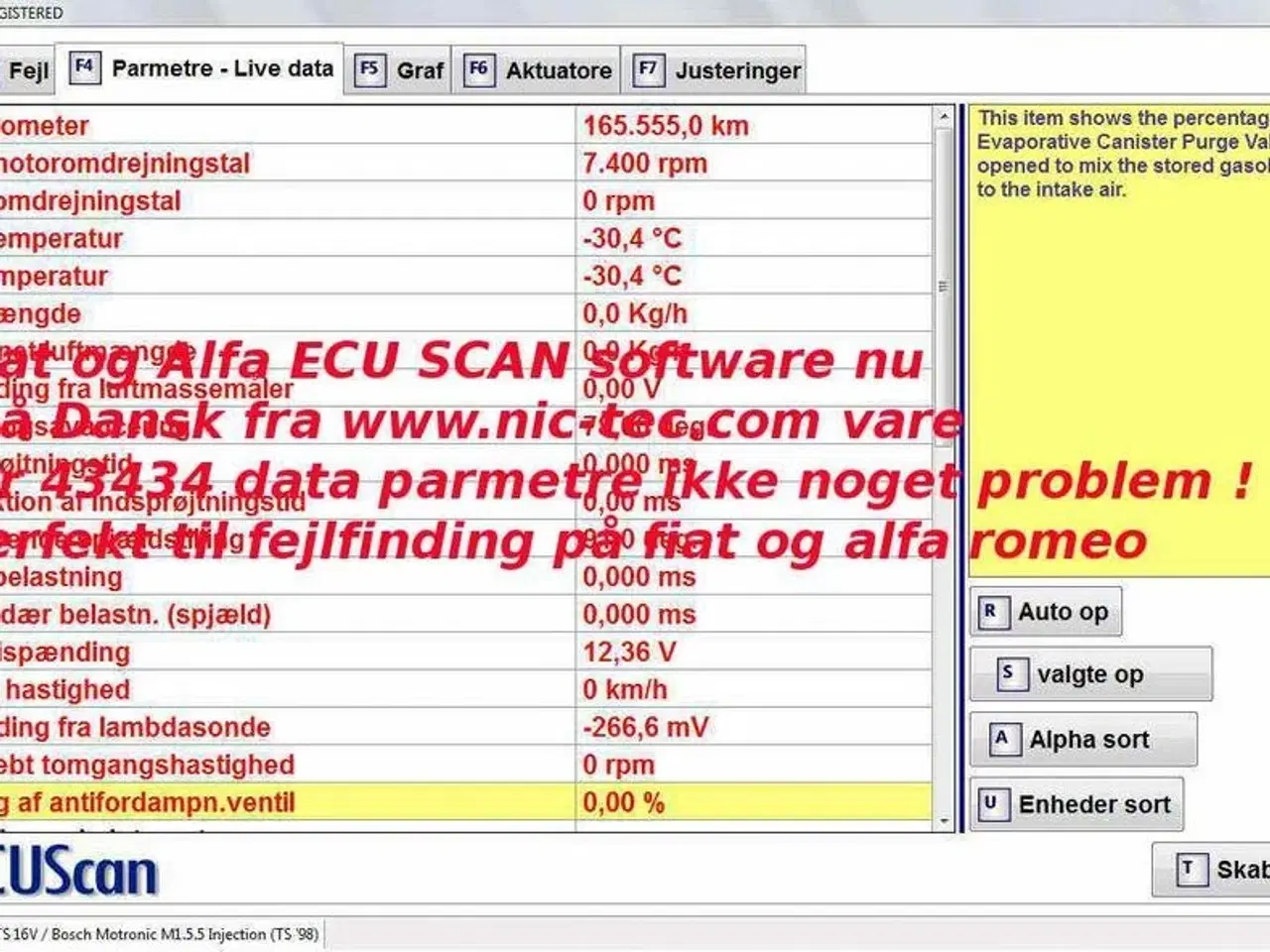 Billede 4 - MultiEcuScan test software for Fiat, Alfa Romeo, Lancia & Chrysler (FCA) fuld licens Original Dansk version