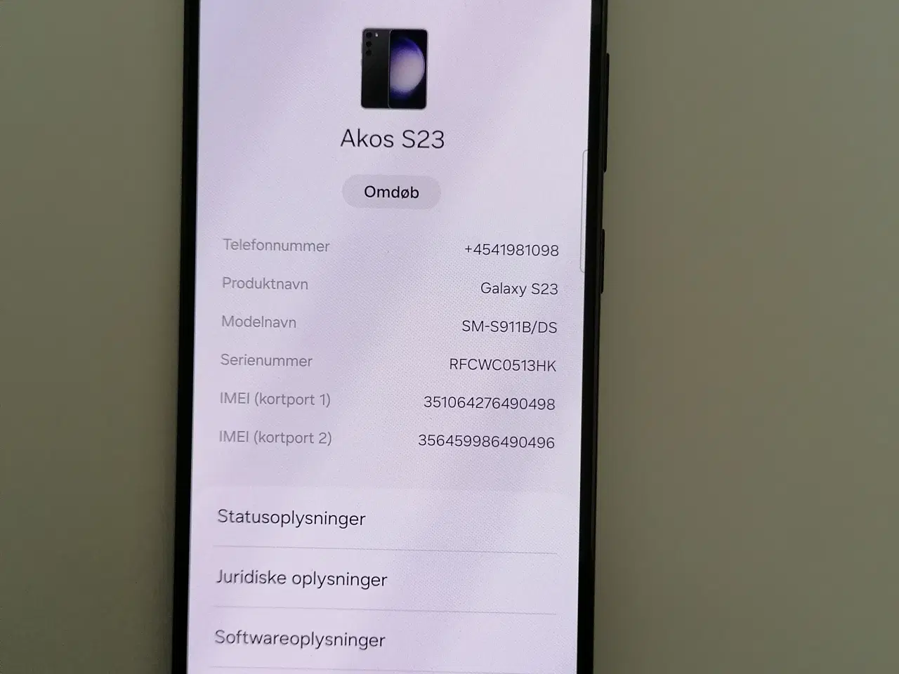 Billede 4 - Samsung S23 128gb,model S911B/DS